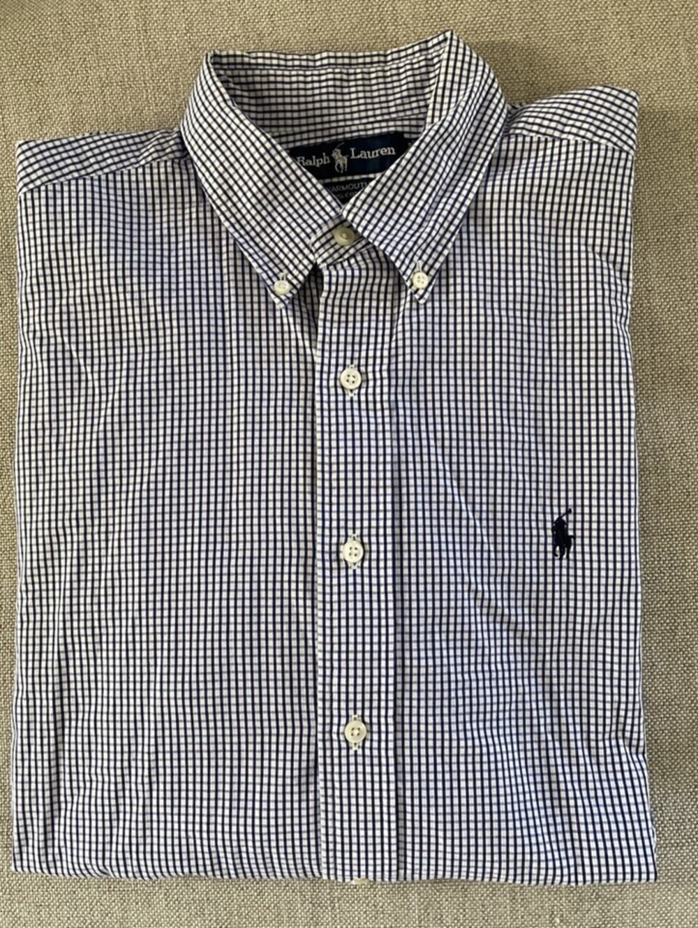 Polo Ralph Lauren Vintage Yarmouth Small Check Button L